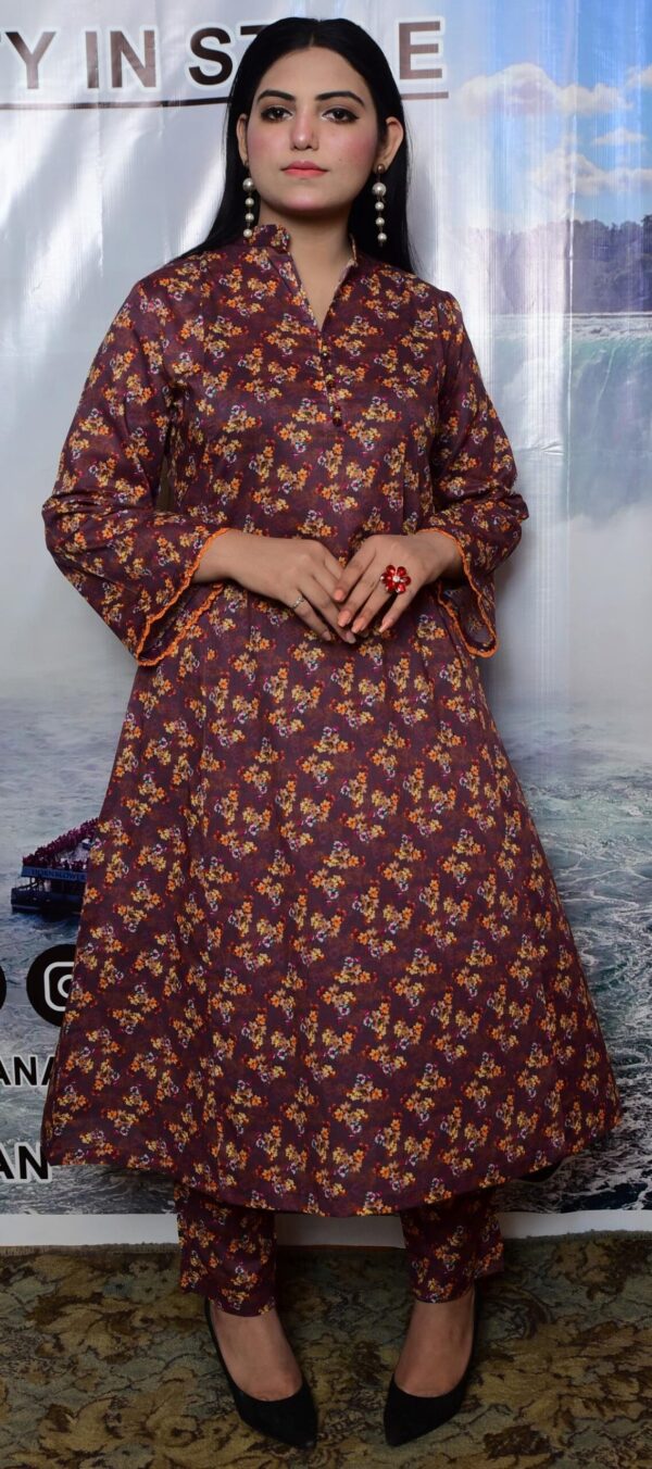 Lawn Long Shirt 2 Piece (DS03CPT) - Image 6