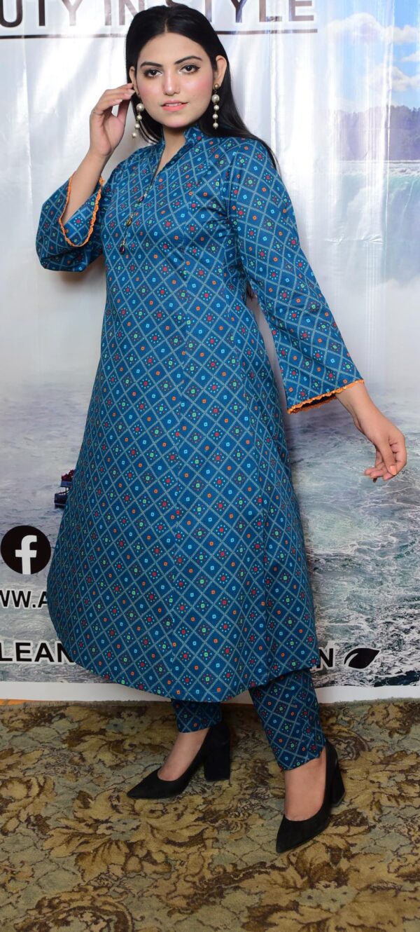 Lawn Long Shirt 2 Piece (DS03CPT) - Image 13