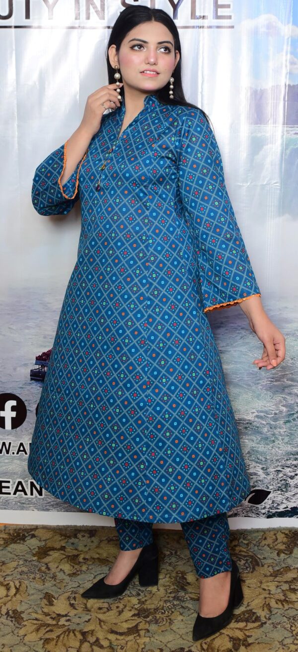Lawn Long Shirt 2 Piece (DS03CPT) - Image 14