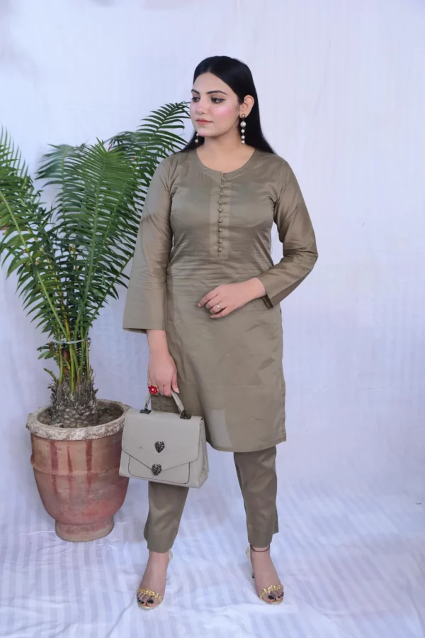 Two Piece Plain Lawn (DS04GOP)