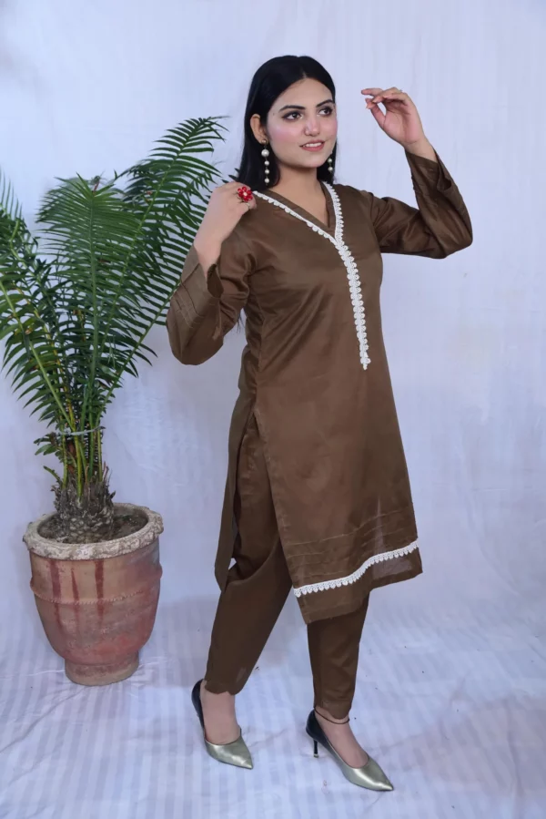 Two Piece Lawn dress (DS02BGM) - Image 13