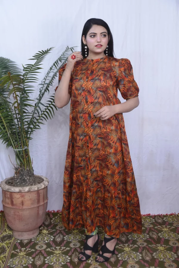 Anara lawn long dress (DS01CYO) - Image 7