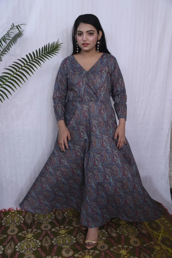 Anara lawn long dress (ds02bvg) - Image 11