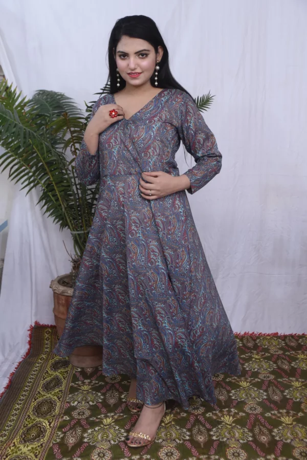 Anara lawn long dress (ds02bvg) - Image 14