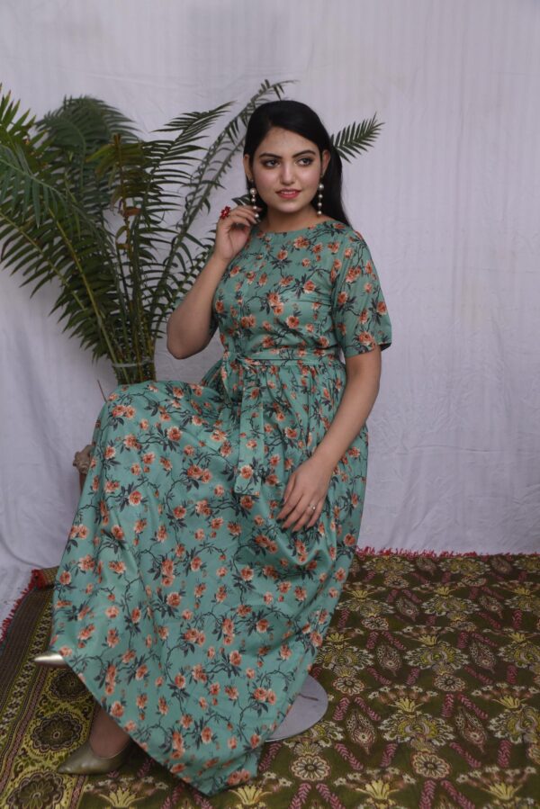 Anara lawn long dress (ds03gcp) - Image 6