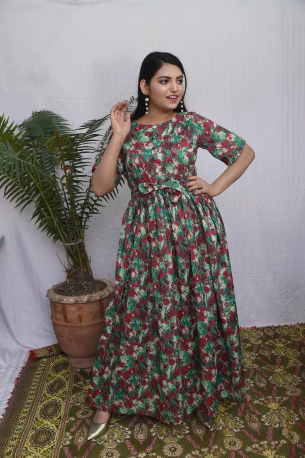 Anara lawn long dress (ds03gcp) - Image 7