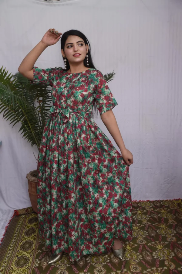 Anara lawn long dress (ds03gcp) - Image 11