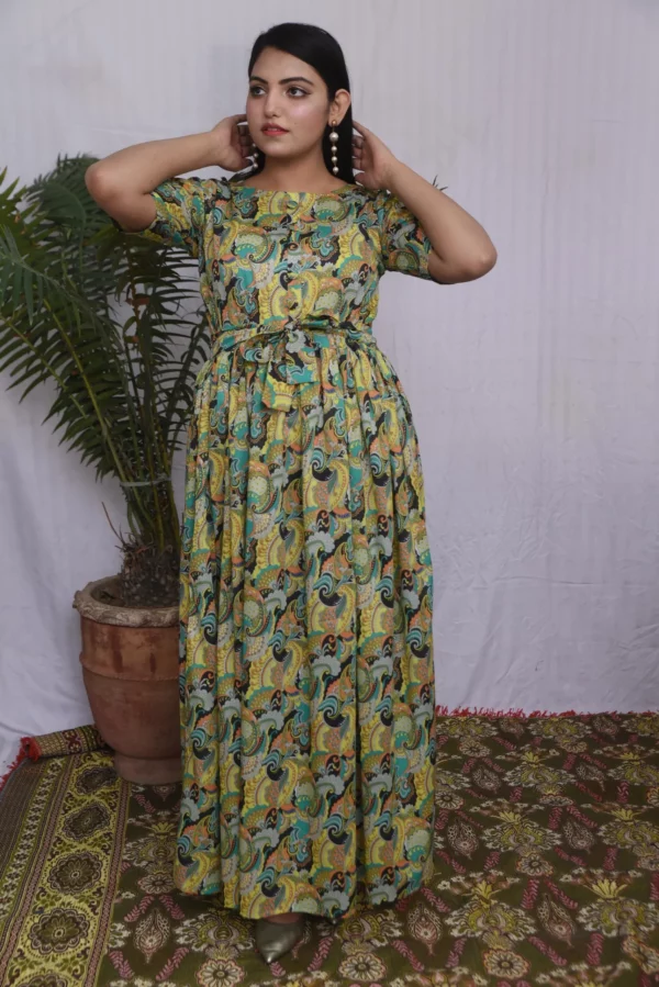 Anara lawn long dress (ds03gcp) - Image 16