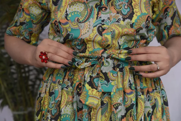 Anara lawn long dress (ds03gcp) - Image 15
