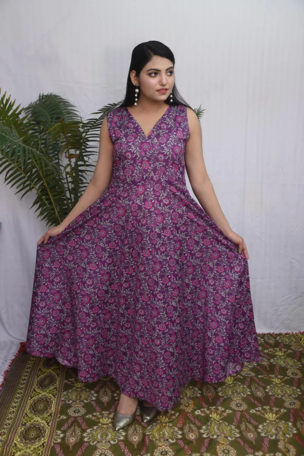 Anara lawn long dress (ds04epb) - Image 3