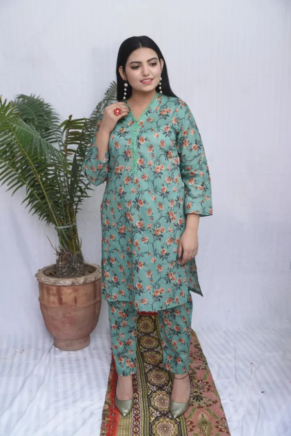 Anara Styles Two Piece Stitched Lawn (DS02WPG) - Image 2