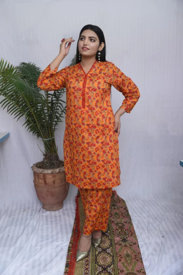 Anara Styles Two Piece Stitched Lawn (DS02WPG) - Image 8