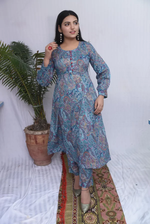 Lawn Long Shirt 2 Pcs (DS04GRB) - Image 4
