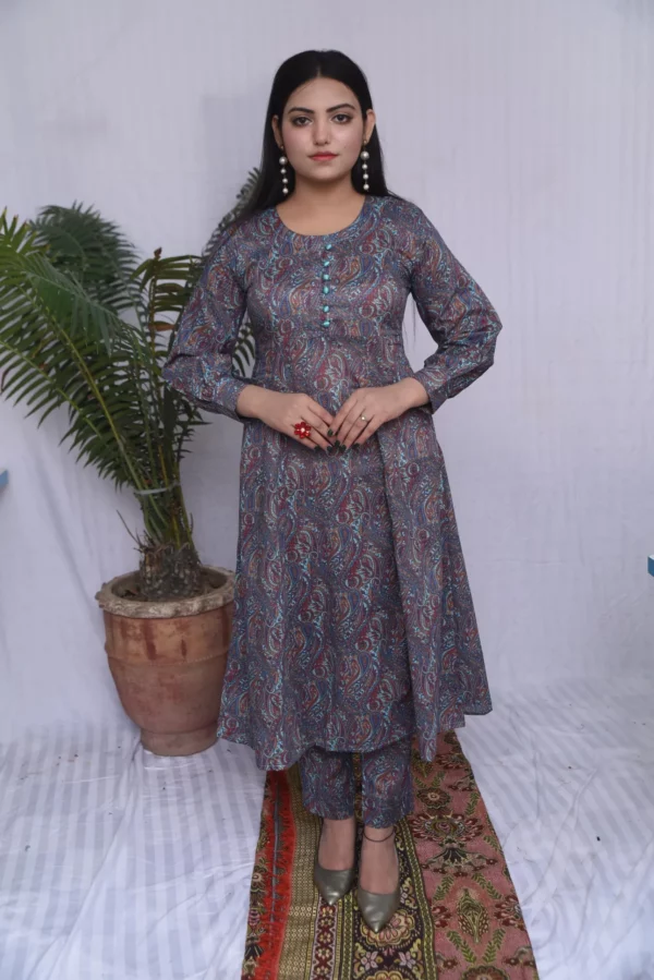 Lawn Long Shirt 2 Pcs (DS04GRB) - Image 11