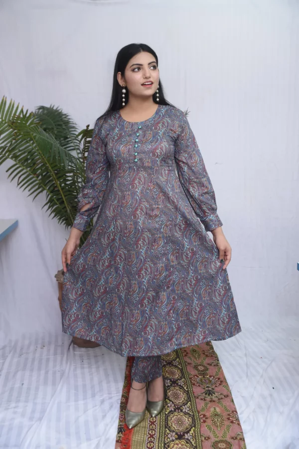 Lawn Long Shirt 2 Pcs (DS04GRB) - Image 13