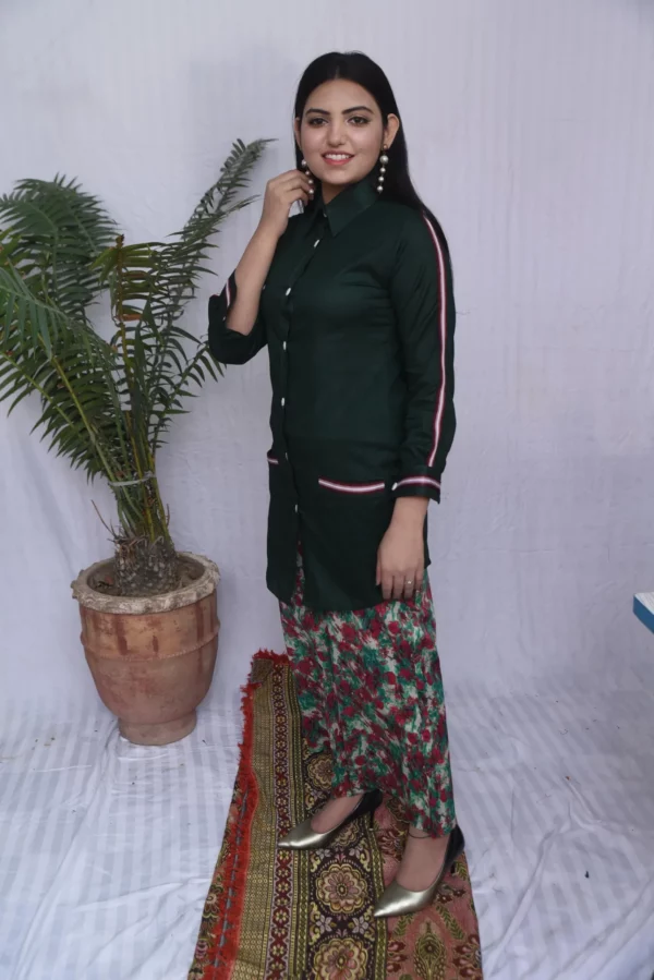 Anara Lawn Short Dress(DS03GBG) - Image 2