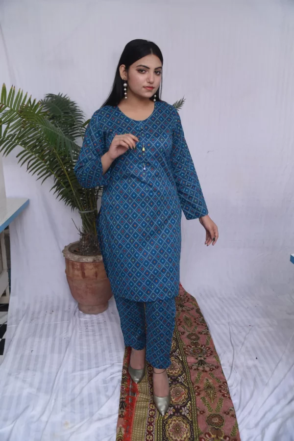 Two Piece Stitched Lawn (DS03PRB) - Image 5