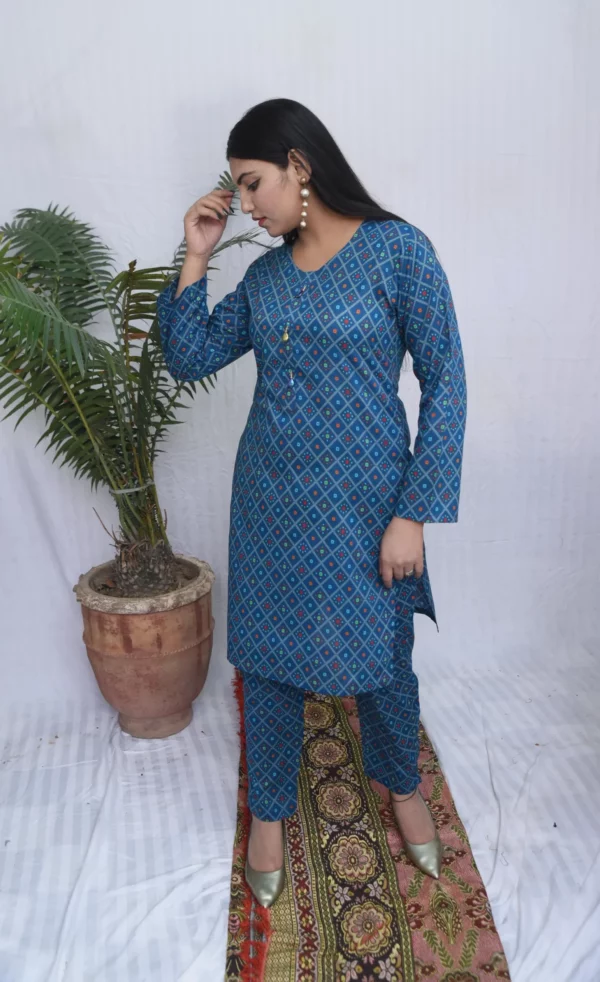 Two Piece Stitched Lawn (DS03PRB) - Image 4
