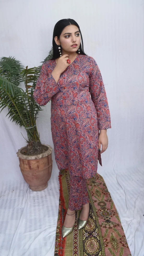 Two Piece Stitched Lawn (DS03PRB) - Image 8