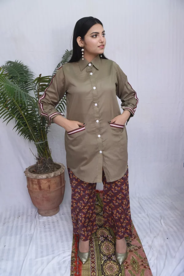 Anara Lawn Short Dress(DS03GBG) - Image 6