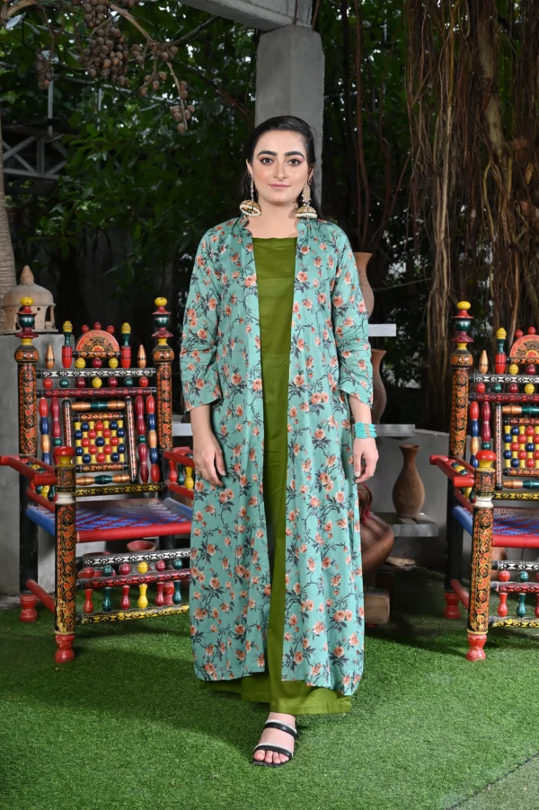 Anara Lawn 2 Piece Gown Style Long Shirt (DS02BMG13) - Image 9