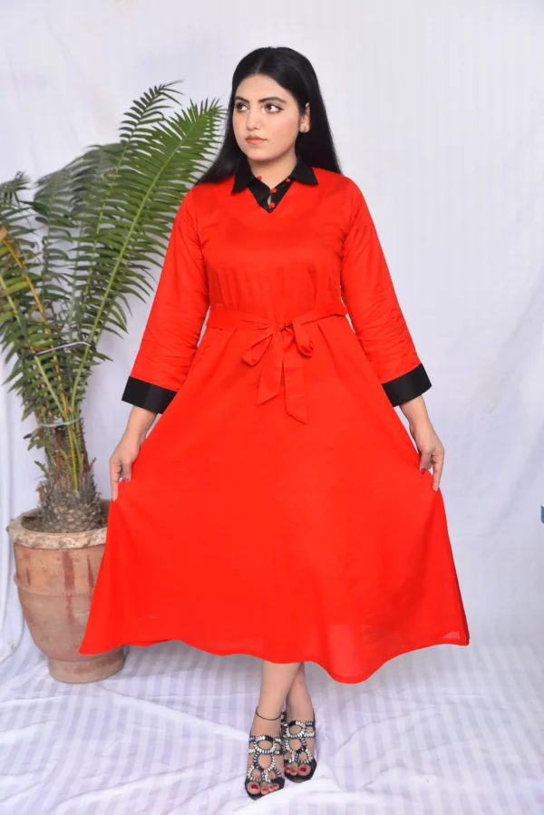 Anara Lawn Long Dress(DS03ARB9) - Image 8