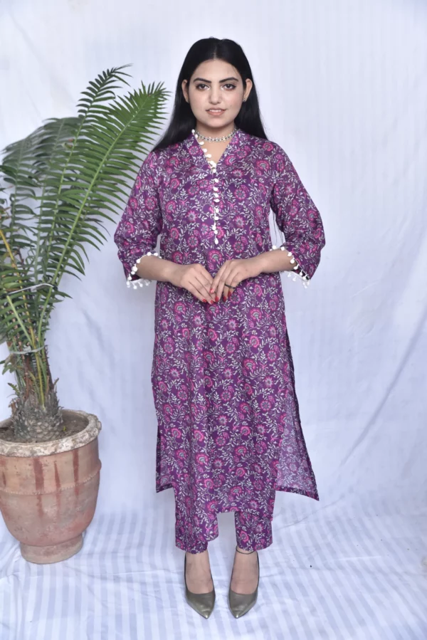 Lawn Two Piece Long Dress(DS06PP10) - Image 2