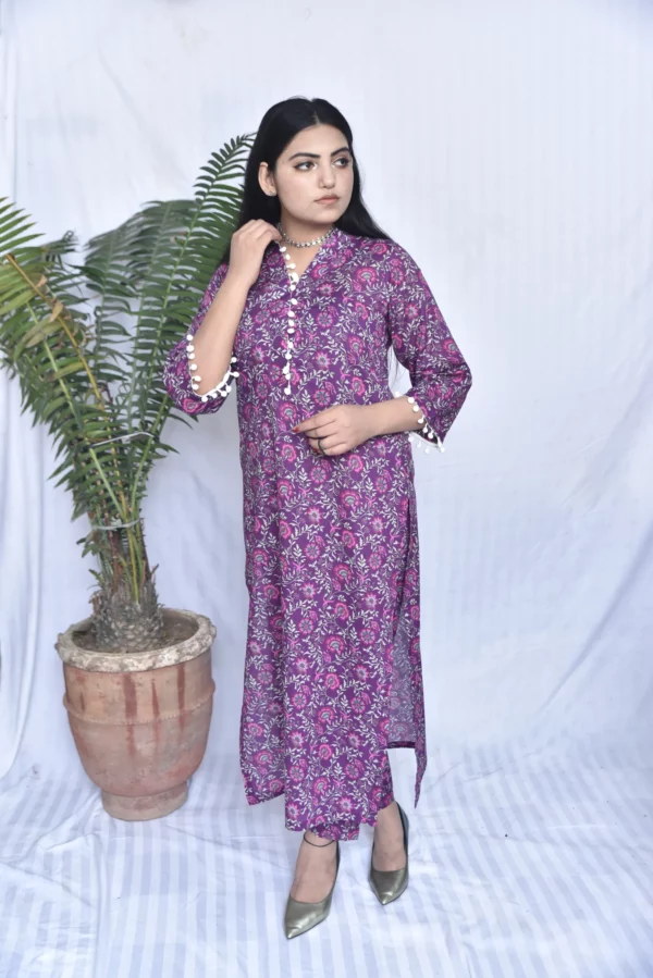 Lawn Two Piece Long Dress(DS06PP10)