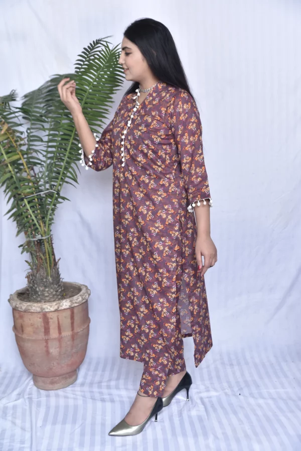 Lawn Two Piece Long Dress(DS06PP10) - Image 10