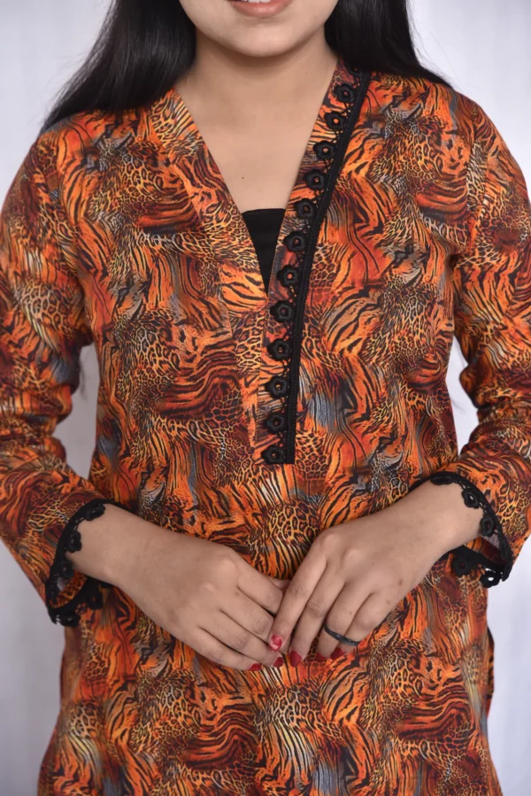 Lawn Two Piece Long Dress(DS09YMG10) - Image 10