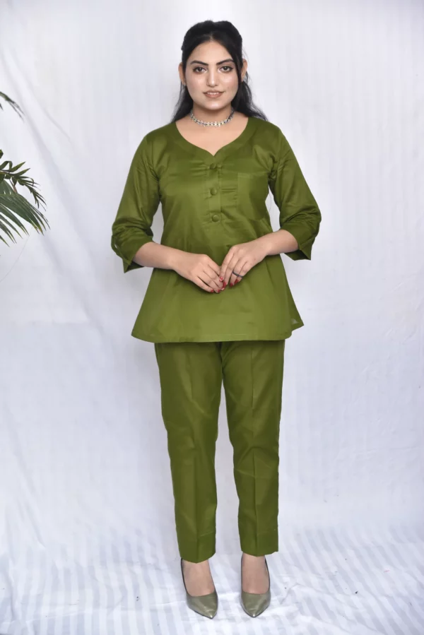 Lawn Two Piece Short Dress(DS13GGB11) - Image 6