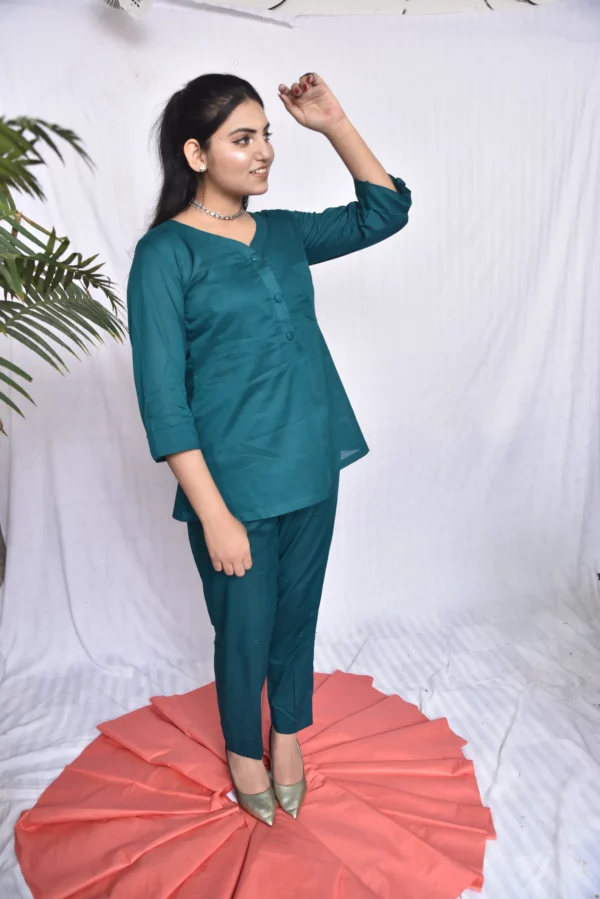 Lawn Two Piece Short Dress(DS13GGB11) - Image 12