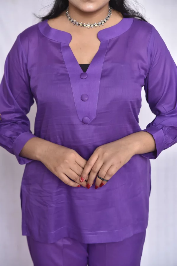 Lawn Two Piece Short Dress(DS15YUP11) - Image 15