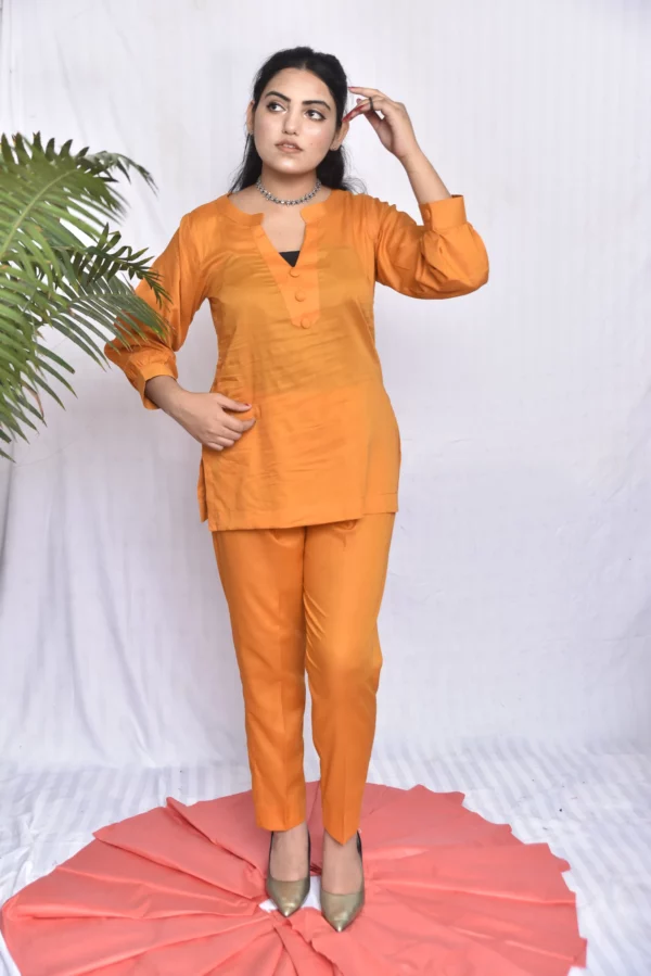 Lawn Two Piece Short Dress(DS15YUP11) - Image 3