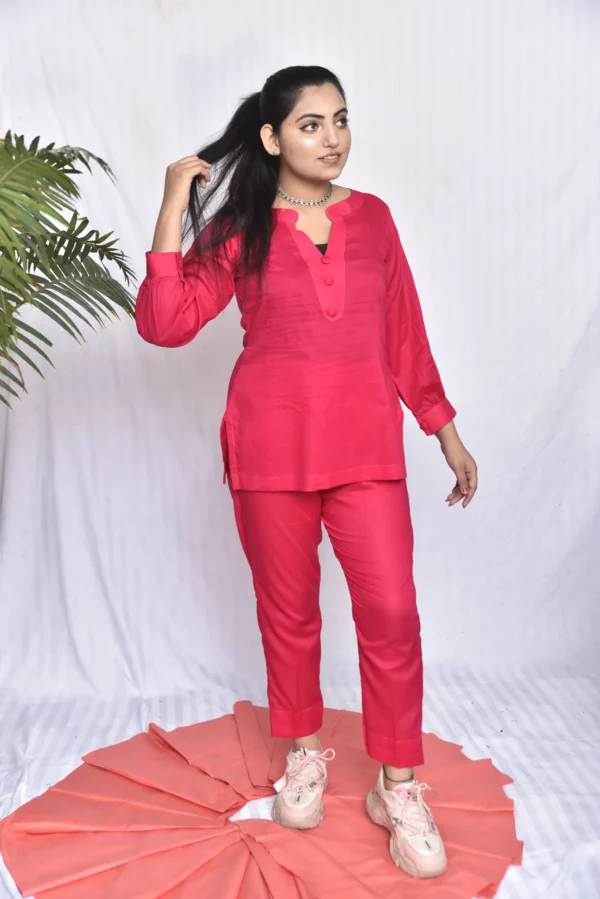 Lawn Two Piece Short Dress(DS15YUP11) - Image 6